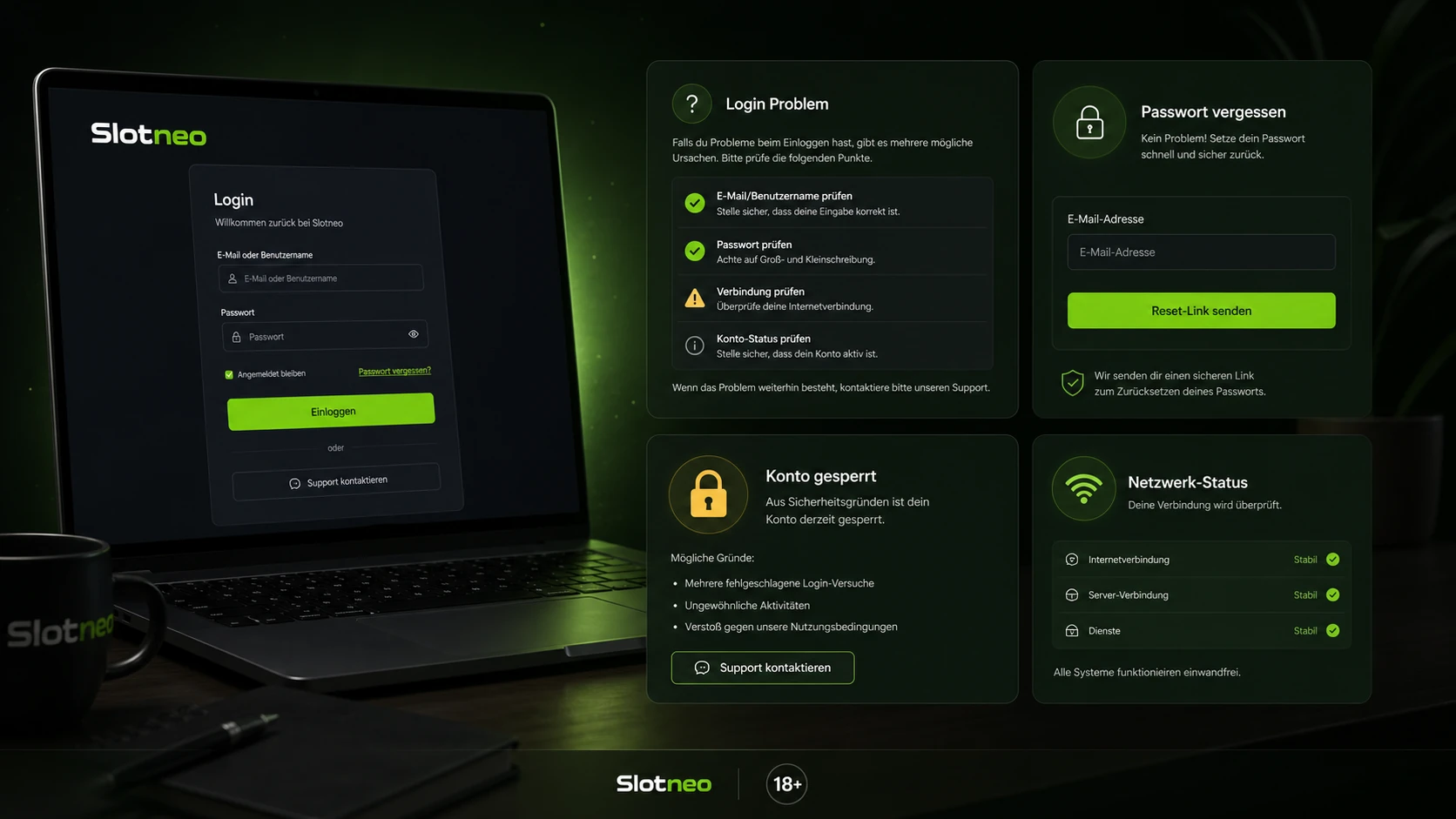 Häufige Slotneo Login Probleme