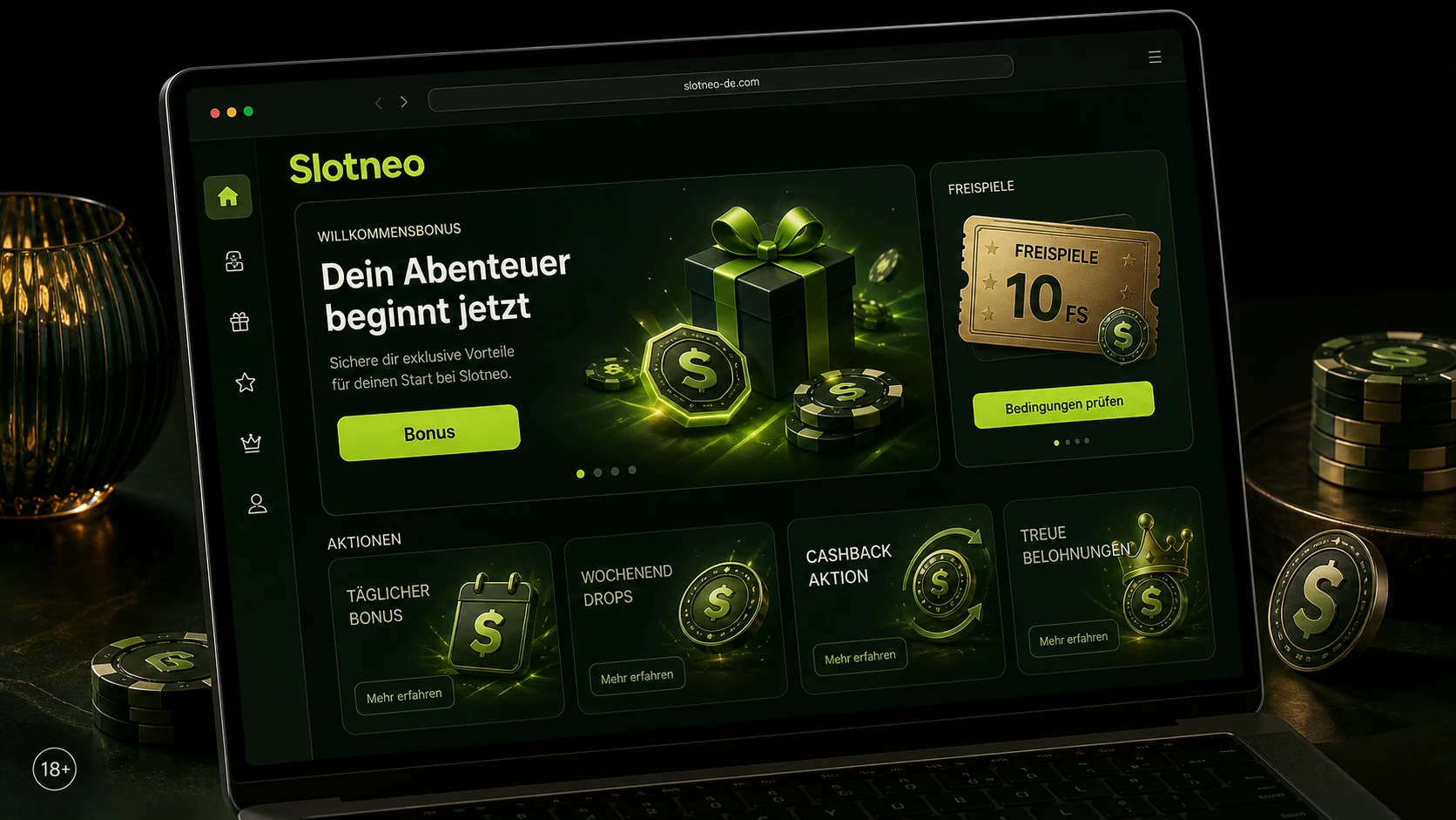 Slotneo Bonus und Aktionen